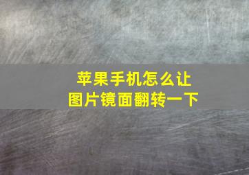 苹果手机怎么让图片镜面翻转一下