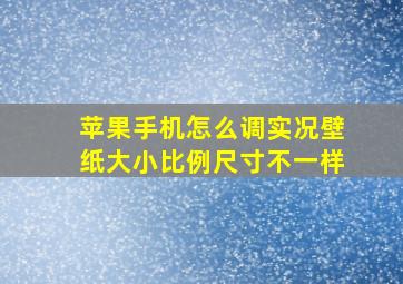 苹果手机怎么调实况壁纸大小比例尺寸不一样