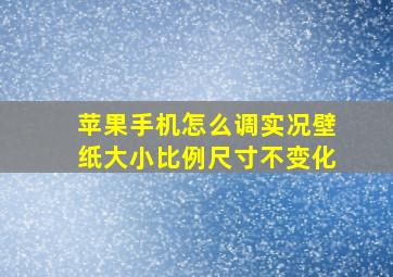 苹果手机怎么调实况壁纸大小比例尺寸不变化