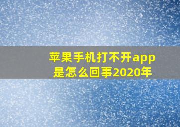 苹果手机打不开app是怎么回事2020年