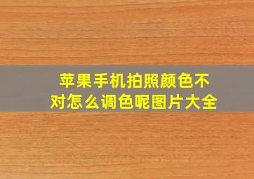 苹果手机拍照颜色不对怎么调色呢图片大全