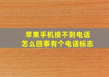 苹果手机接不到电话怎么回事有个电话标志