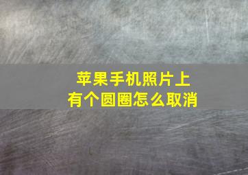 苹果手机照片上有个圆圈怎么取消