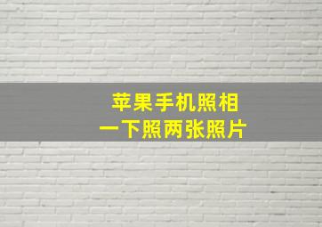 苹果手机照相一下照两张照片