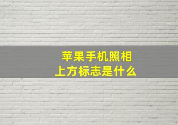 苹果手机照相上方标志是什么