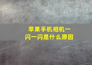 苹果手机相机一闪一闪是什么原因