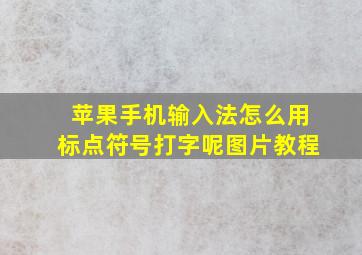 苹果手机输入法怎么用标点符号打字呢图片教程