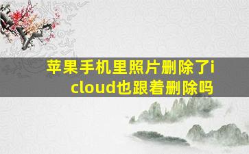 苹果手机里照片删除了icloud也跟着删除吗