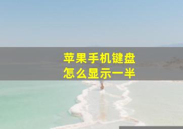 苹果手机键盘怎么显示一半