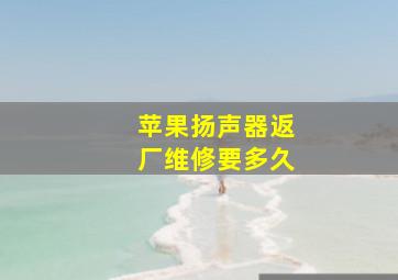 苹果扬声器返厂维修要多久