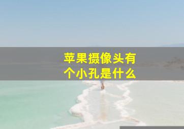 苹果摄像头有个小孔是什么