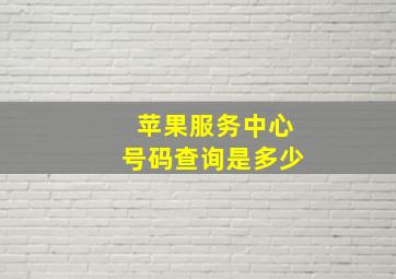 苹果服务中心号码查询是多少