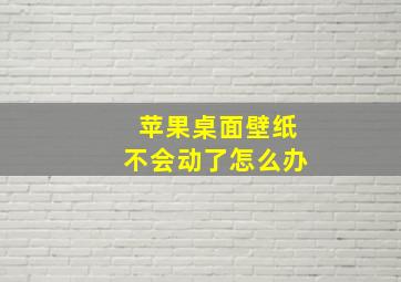 苹果桌面壁纸不会动了怎么办