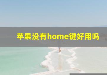 苹果没有home键好用吗