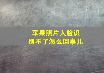 苹果照片人脸识别不了怎么回事儿