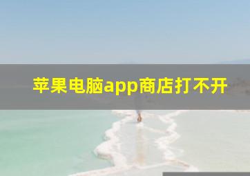 苹果电脑app商店打不开