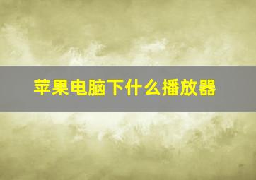 苹果电脑下什么播放器