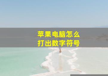 苹果电脑怎么打出数字符号