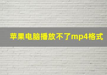 苹果电脑播放不了mp4格式