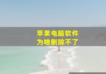 苹果电脑软件为啥删除不了