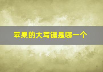 苹果的大写键是哪一个