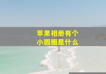 苹果相册有个小圆圈是什么