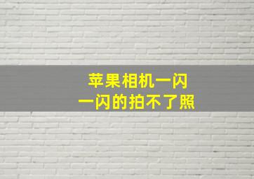 苹果相机一闪一闪的拍不了照