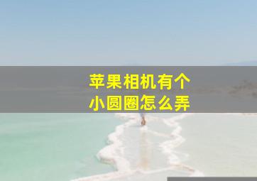 苹果相机有个小圆圈怎么弄