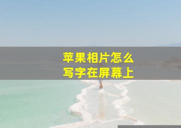 苹果相片怎么写字在屏幕上