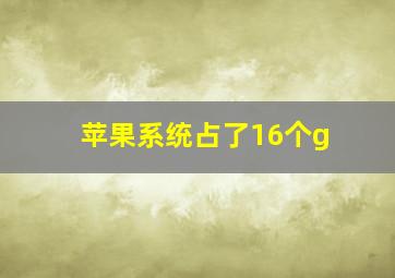 苹果系统占了16个g