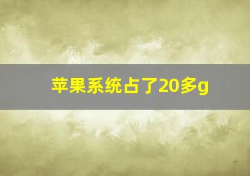 苹果系统占了20多g