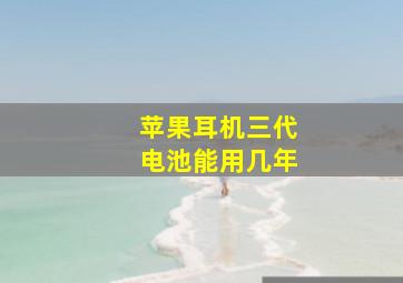 苹果耳机三代电池能用几年