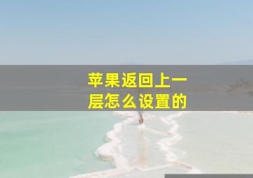 苹果返回上一层怎么设置的