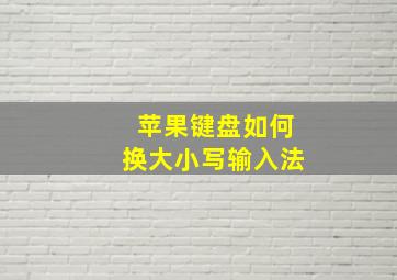 苹果键盘如何换大小写输入法