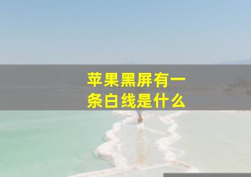 苹果黑屏有一条白线是什么