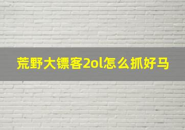 荒野大镖客2ol怎么抓好马