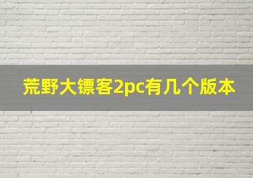 荒野大镖客2pc有几个版本