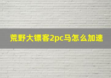 荒野大镖客2pc马怎么加速