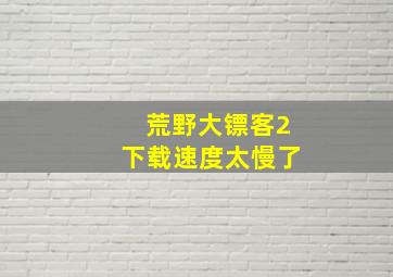 荒野大镖客2下载速度太慢了