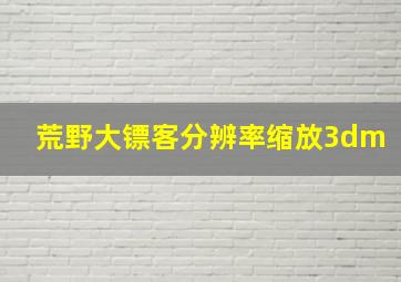 荒野大镖客分辨率缩放3dm