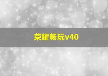 荣耀畅玩v40