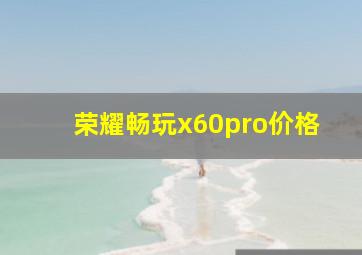 荣耀畅玩x60pro价格