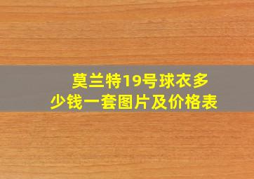 莫兰特19号球衣多少钱一套图片及价格表