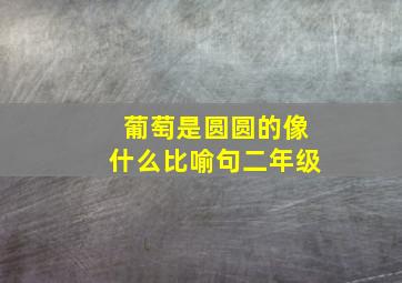 葡萄是圆圆的像什么比喻句二年级