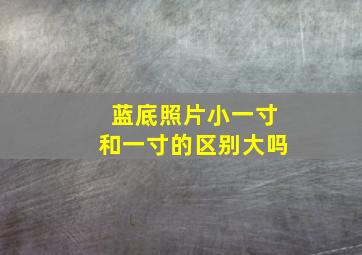 蓝底照片小一寸和一寸的区别大吗