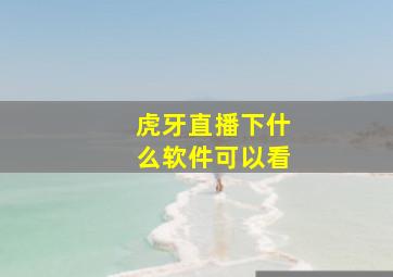 虎牙直播下什么软件可以看