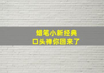 蜡笔小新经典口头禅你回来了