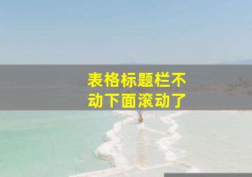 表格标题栏不动下面滚动了