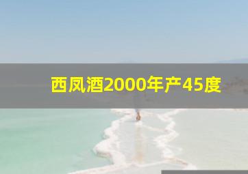 西凤酒2000年产45度