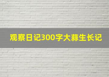 观察日记300字大蒜生长记